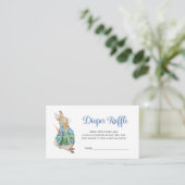 Peter Rabbit Baby Duwer Diaper Raffle Begleitkarte (Stehend Vorderseite)