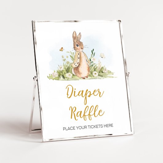 Peter Rabbit Baby Duwer Diaper Raffle Poster