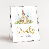 Peter Rabbit Baby Duwer Drinks Poster
