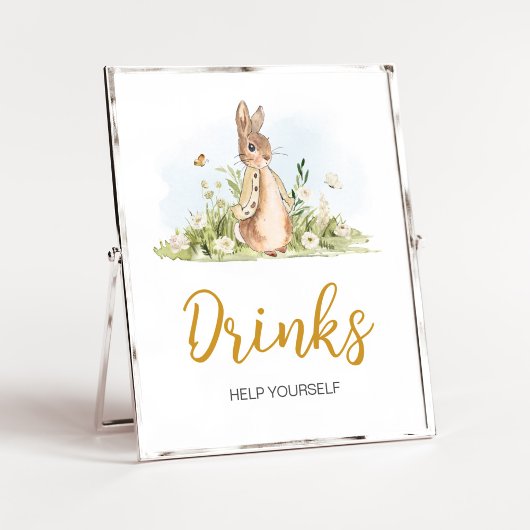 Peter Rabbit Baby Duwer Drinks Poster