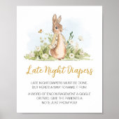 Peter Rabbit Baby Duwer Spate Night Diapers Poster (Vorne)