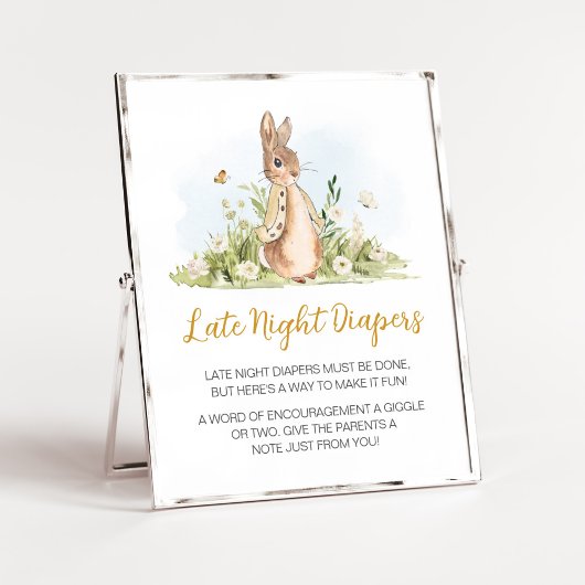Peter Rabbit Baby Duwer Spate Night Diapers Poster