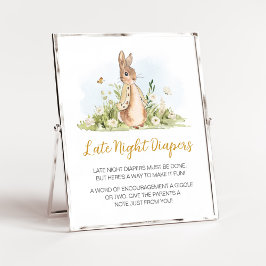 Peter Rabbit Baby Duwer Spate Night Diapers Poster