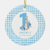 Peter Rabbit Baby First Geburtstag Keramik Ornament (Vorne)