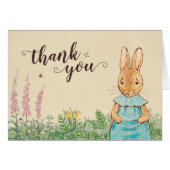 Peter Rabbit | Baby Girl Birthday - Danke (Vorderseite (Horizontal))