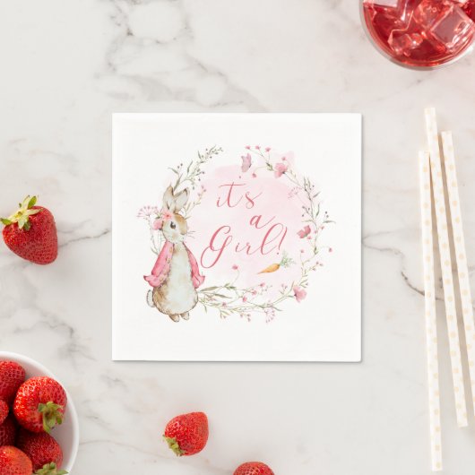 Peter Rabbit Baby Girl Paper Napkins | Economy Serviette (Beispiel)
