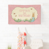Peter Rabbit | Baby Girl's First Birthday Banner (Insitu)