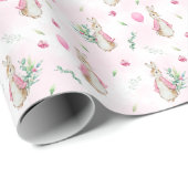Peter Rabbit Baby Pink Geschenkpapier (Rolleneckpunkt)