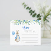 Peter Rabbit Baby Shower Advisor Card (Stehend Vorderseite)