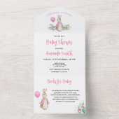 Peter Rabbit Baby Shower All In One Einladung (Innen Boden)