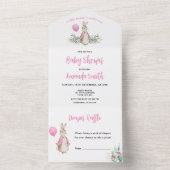 Peter Rabbit Baby Shower All In One Einladung (Innen Boden)