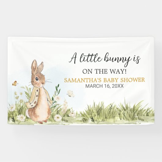 Peter Rabbit Baby Shower Banner (Horizontal)