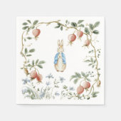 Peter Rabbit Baby Shower Berry Wreath Napkins Serviette (Vorderseite)