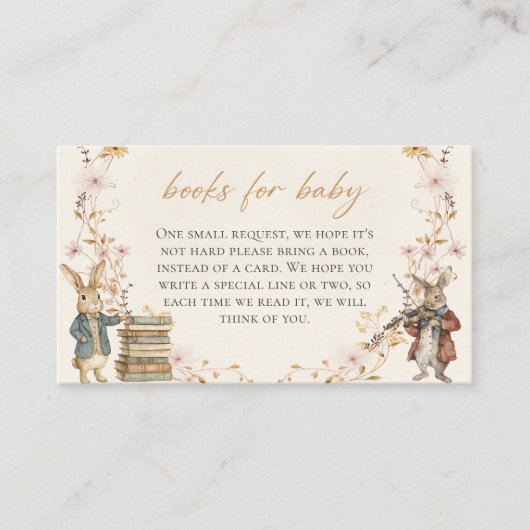 Peter Rabbit Baby Shower Books for Baby Begleitkarte (Vorderseite)