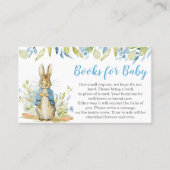 Peter Rabbit Baby Shower Books für Baby Visitenkarte (Vorderseite)