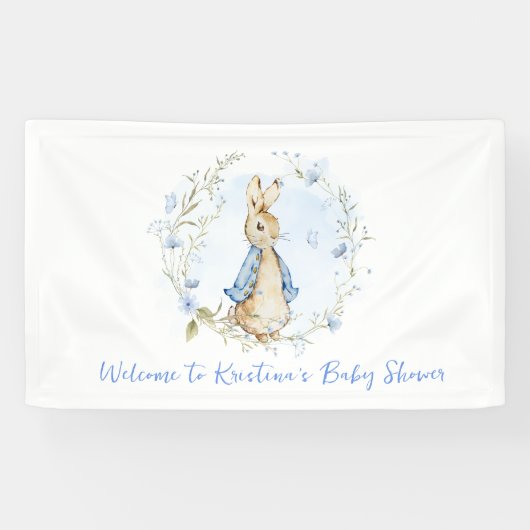 Peter Rabbit Baby Shower Boy Banner (Horizontal)