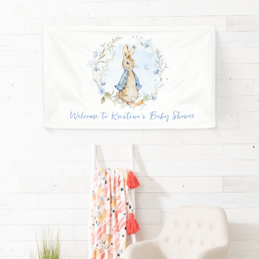 Peter Rabbit Baby Shower Boy Banner (Insitu)