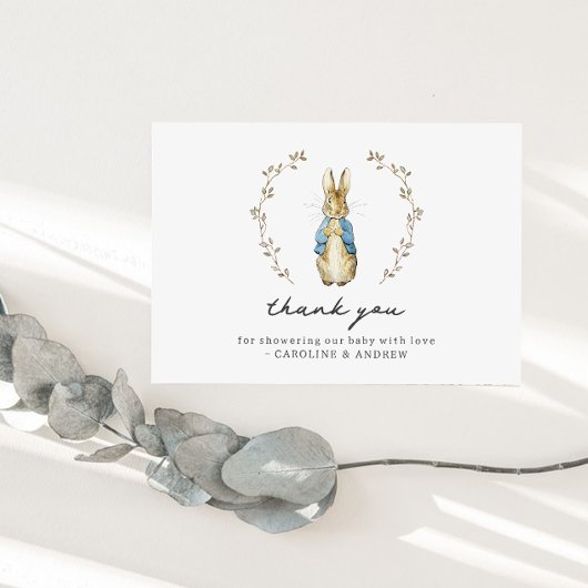 Peter Rabbit Baby Shower Danke Karte