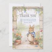 Peter Rabbit Baby Shower Danke Karte (Vorderseite)