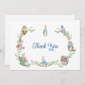 Peter Rabbit Baby Shower Dankeskarte (Vorne/Hinten)