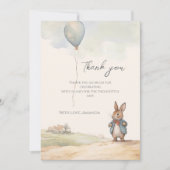 Peter Rabbit Baby Shower Dankeskarte (Vorderseite)