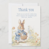 Peter Rabbit Baby Shower Dankeskarte (Vorderseite)