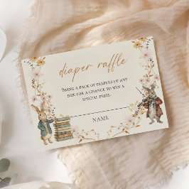 Peter Rabbit Baby Shower Diaper Raffle Begleitkarte