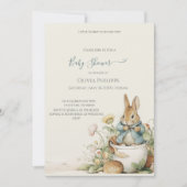 Peter Rabbit Baby Shower Einladung (Vorderseite)