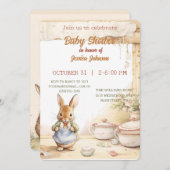 Peter Rabbit Baby Shower Einladung (Vorne/Hinten)