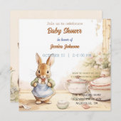 Peter Rabbit Baby Shower Einladung (Vorne/Hinten)