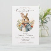 Peter Rabbit Baby Shower Einladung (Stehend Vorderseite)