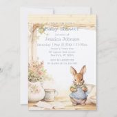 Peter Rabbit Baby Shower Einladung (Vorderseite)