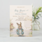 Peter Rabbit Baby Shower Einladung (Stehend Vorderseite)
