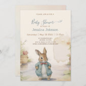 Peter Rabbit Baby Shower Einladung (Vorne/Hinten)