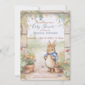 Peter Rabbit Baby Shower Einladung (Vorderseite)