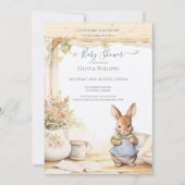 Peter Rabbit Baby Shower Einladung (Vorderseite)