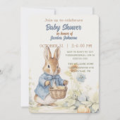 Peter Rabbit Baby Shower Einladung (Vorderseite)