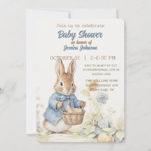 Peter Rabbit Baby Shower Einladung