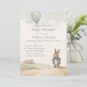 Peter Rabbit Baby Shower Einladung (Stehend Vorderseite)