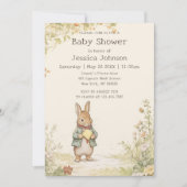 Peter Rabbit Baby Shower Einladung (Vorderseite)