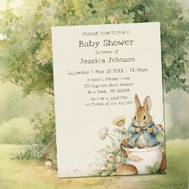 Peter Rabbit Baby Shower Einladung