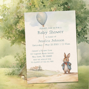 Peter Rabbit Baby Shower Einladung
