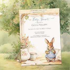 Peter Rabbit Baby Shower Einladung