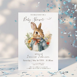 Peter Rabbit Baby Shower Einladung