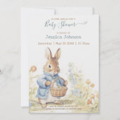 Peter Rabbit Baby Shower Einladung (Vorderseite)