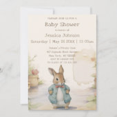 Peter Rabbit Baby Shower Einladung (Vorderseite)
