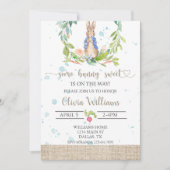 Peter Rabbit Baby Shower Einladung (Vorderseite)