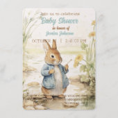 Peter Rabbit Baby Shower Einladung (Vorderseite)