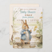 Peter Rabbit Baby Shower Einladung (Vorne/Hinten)