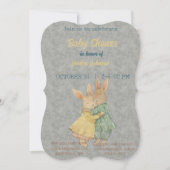 Peter Rabbit Baby Shower Einladung (Vorderseite)